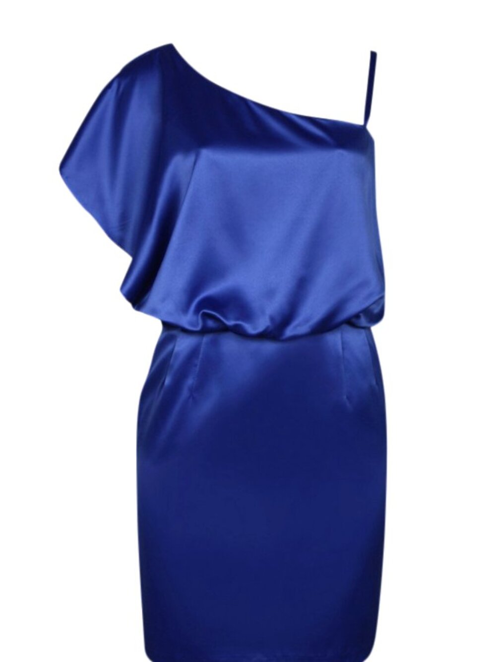 Jessica Simpson Asymmetrical Dolman Sleeve Satin Blouson Dress
